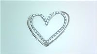Pendente Donna Cuori in Oro bianco Cubic Zirconia CUORE ZIRC P N/S 5.00 Sommer B